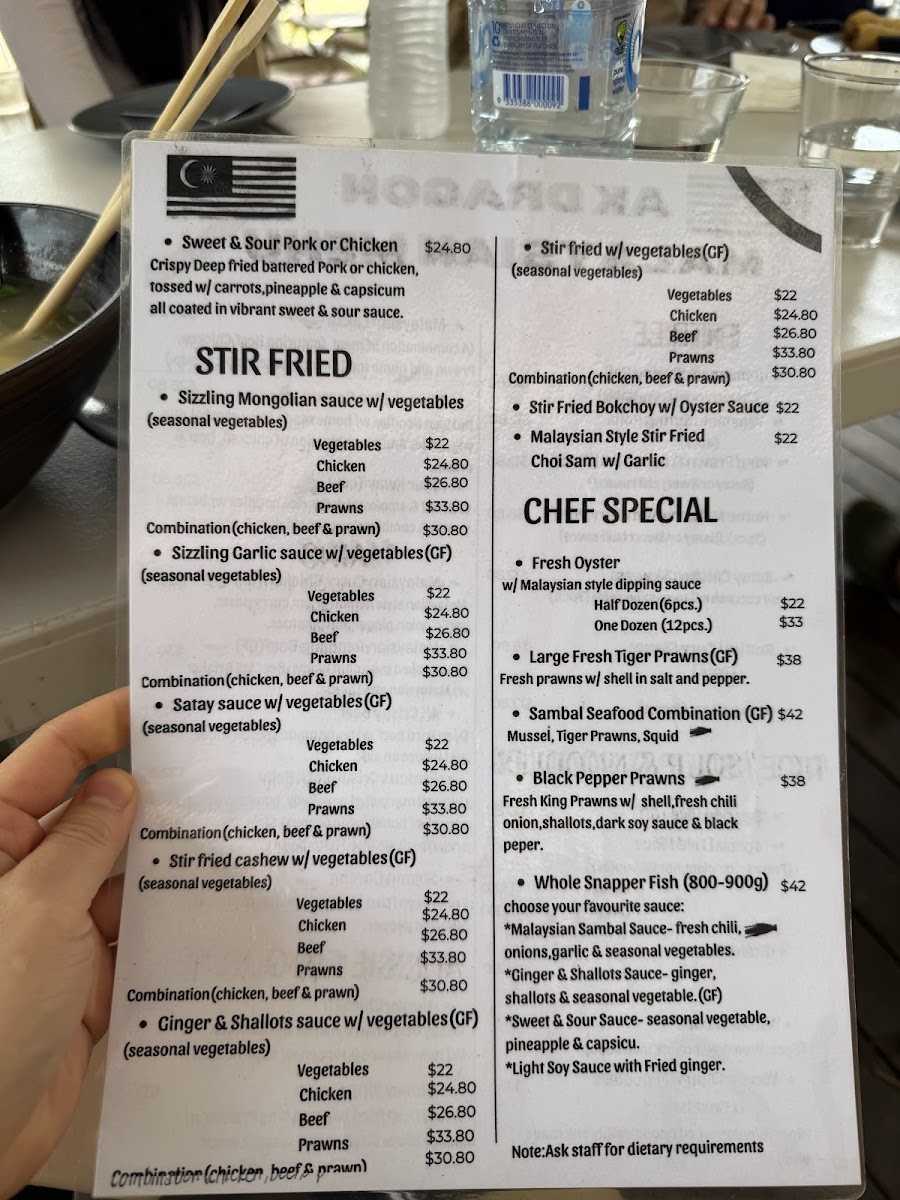 Menu Ak Dragon Malaysian Restaurant & Bar-7